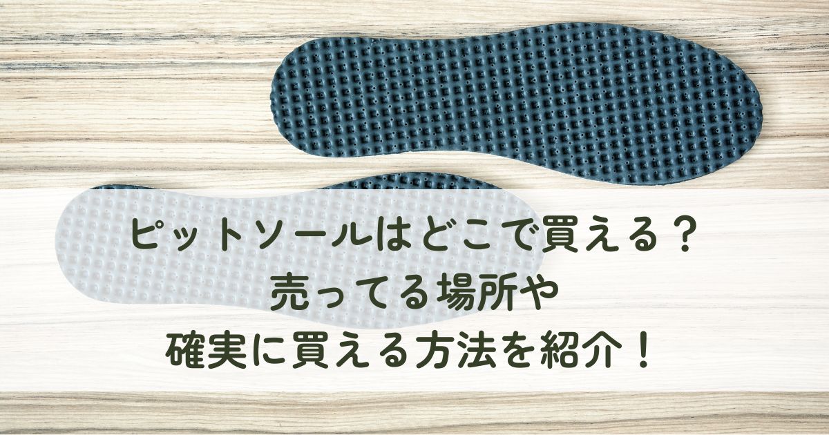 ピットソールはどこで買える？売ってる場所や確実に買える方法を紹介！